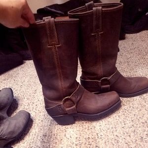 Frye Leather biker style boots